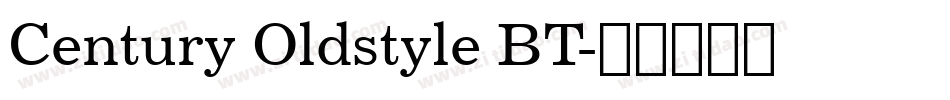 Century Oldstyle BT字体转换